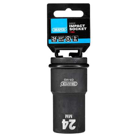 DRAPER Expert 24mm 3/4in. Square Drive Hi-Torq ; 6 Point Deep Impact Socket: Model No.419D-MM