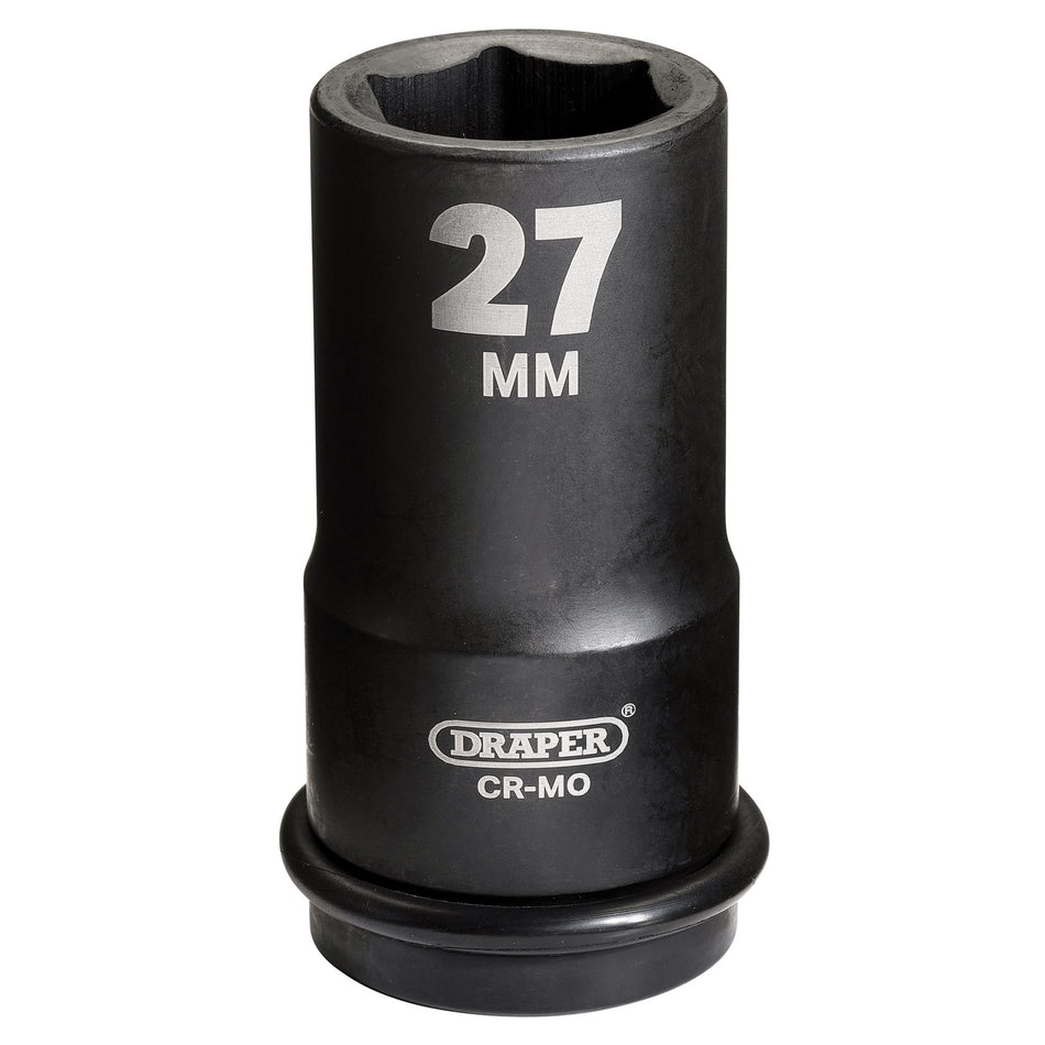 DRAPER Expert 27mm 3/4in. Square Drive Hi-Torq ; 6 Point Deep Impact Socket: Model No.419D-MM