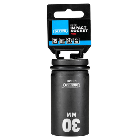 DRAPER Expert 30mm 3/4in. Square Drive Hi-Torq ; 6 Point Deep Impact Socket: Model No.419D-MM