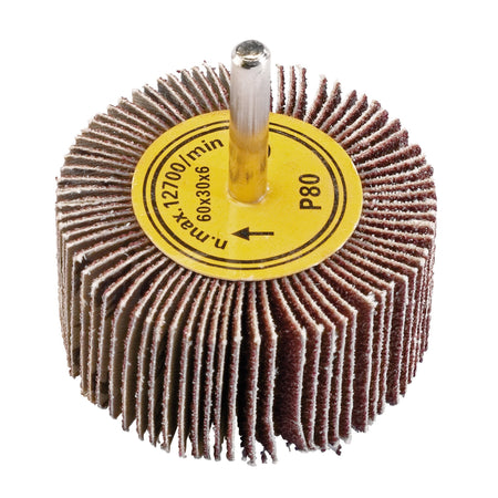 Abrasive Flap Wheel (60mm x 30mm 80 Grit): Model No. PTAFW60