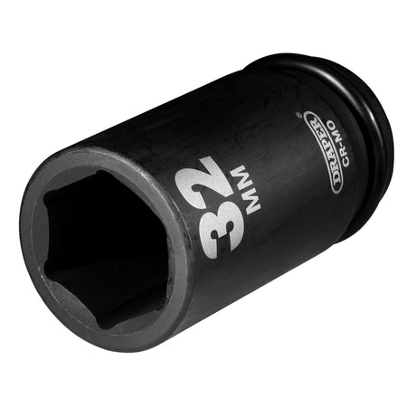 DRAPER Expert 32mm 3/4in. Square Drive Hi-Torq ; 6 Point Deep Impact Socket: Model No.419D-MM