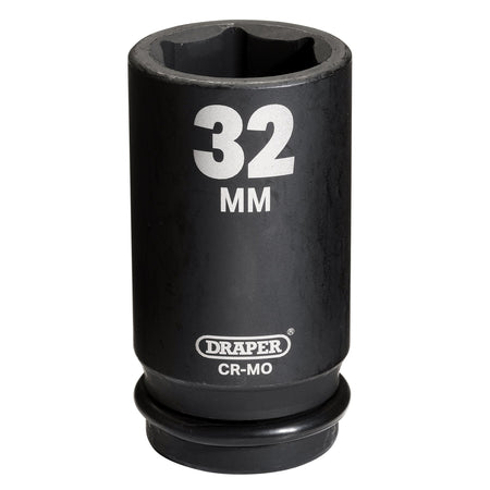 DRAPER Expert 32mm 3/4in. Square Drive Hi-Torq ; 6 Point Deep Impact Socket: Model No.419D-MM