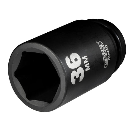 DRAPER Expert 36mm 3/4in. Square Drive Hi-Torq ; 6 Point Deep Impact Socket: Model No.419D-MM