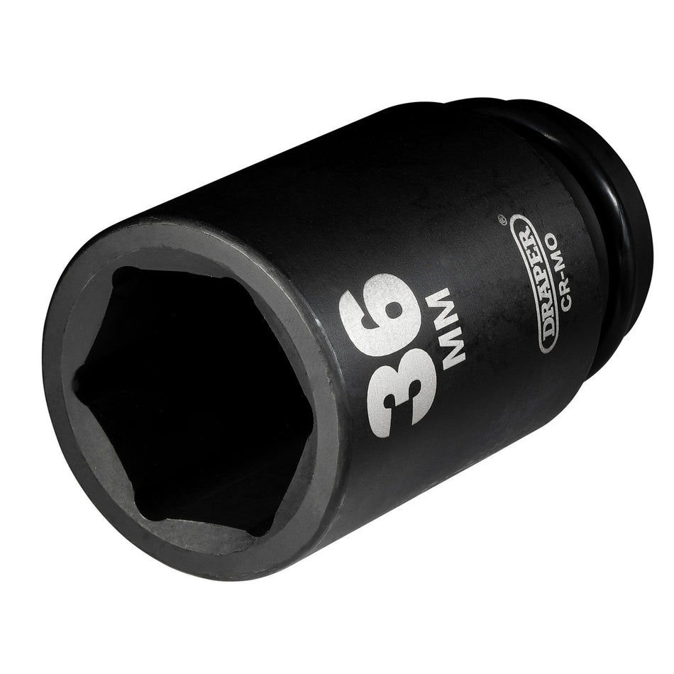 DRAPER Expert 36mm 3/4in. Square Drive Hi-Torq ; 6 Point Deep Impact Socket: Model No.419D-MM