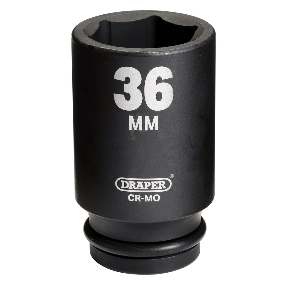DRAPER Expert 36mm 3/4in. Square Drive Hi-Torq ; 6 Point Deep Impact Socket: Model No.419D-MM