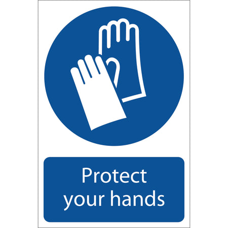 DRAPER 'Hand Protection' Mandatory Sign: Model No.SS06
