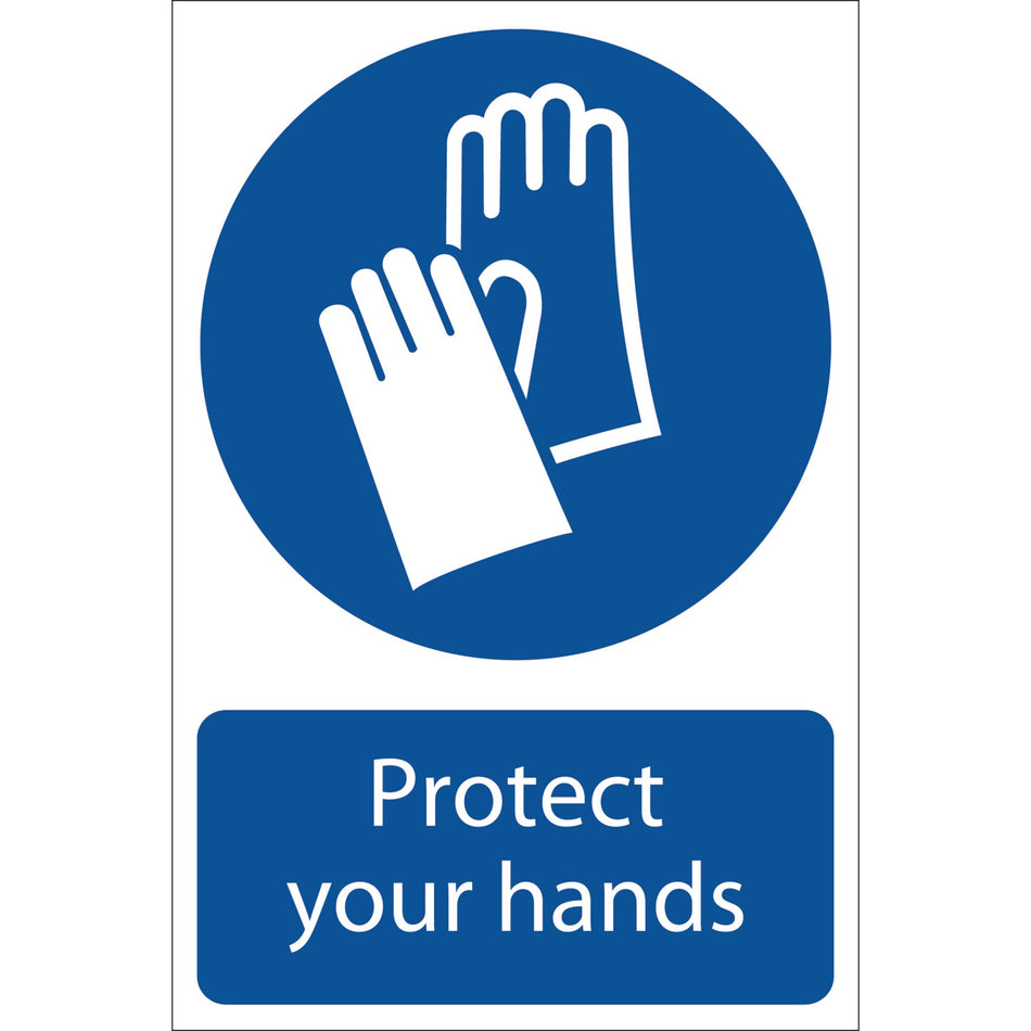 DRAPER 'Hand Protection' Mandatory Sign: Model No.SS06