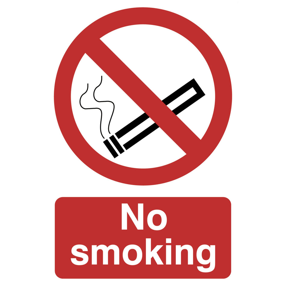 DRAPER 'No Smoking' Prohibition Sign: Model No.SS15