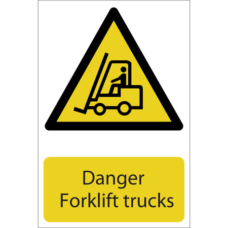 DRAPER 'Danger Forklift Trucks' Hazard Sign: Model No.SS24
