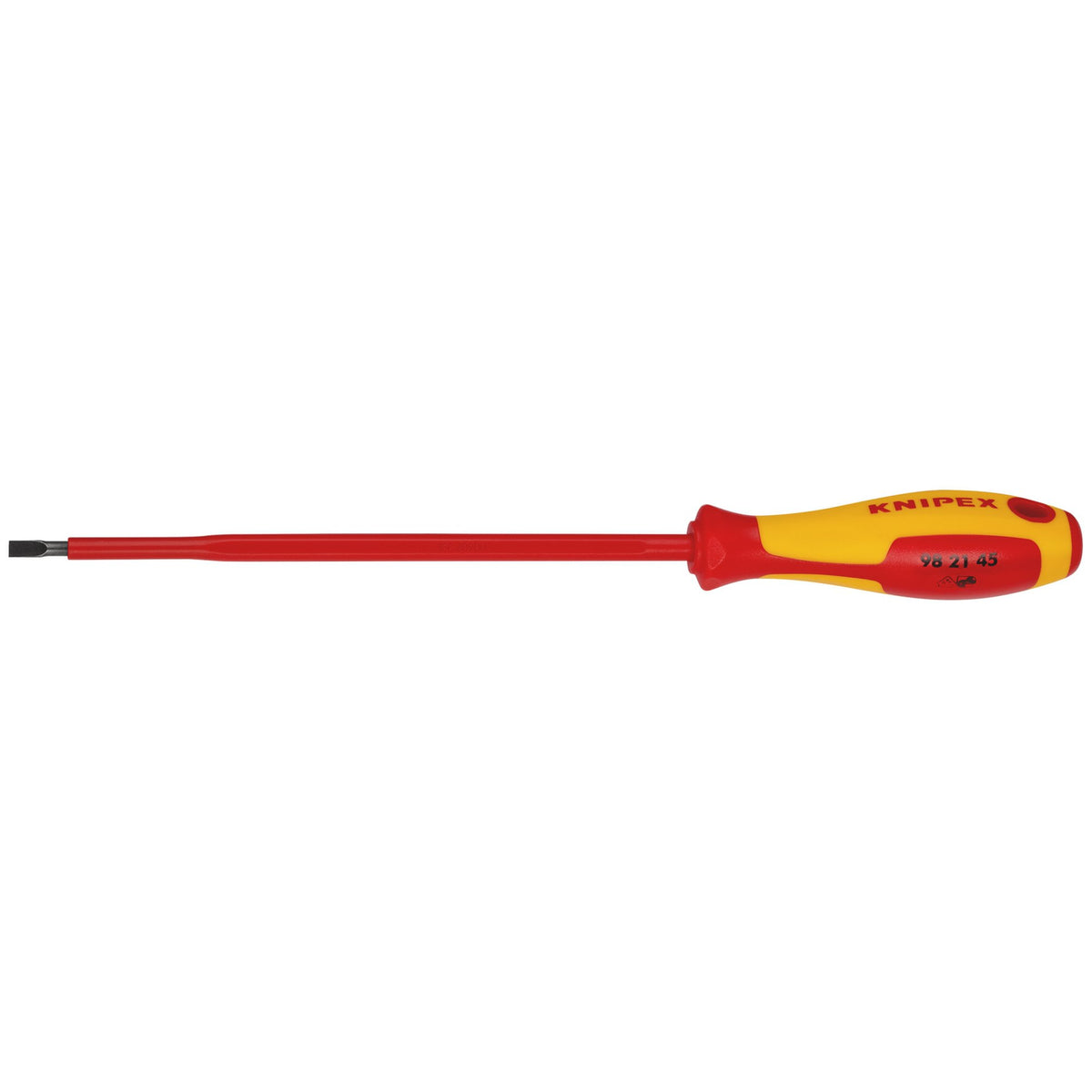 KNIPEX 98 21 45 VDE Insulated Slotted Screwdriver, 4.5 x 180mm: No.98 21 45