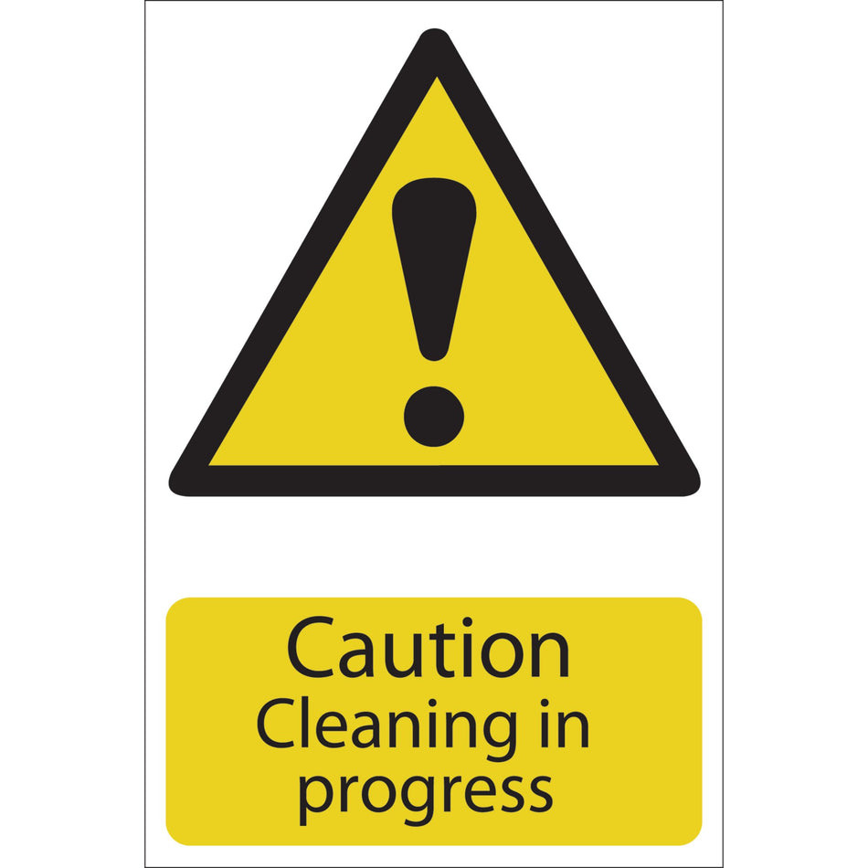 DRAPER 'Caution Cleaning' Hazard Sign: Model No.SS27
