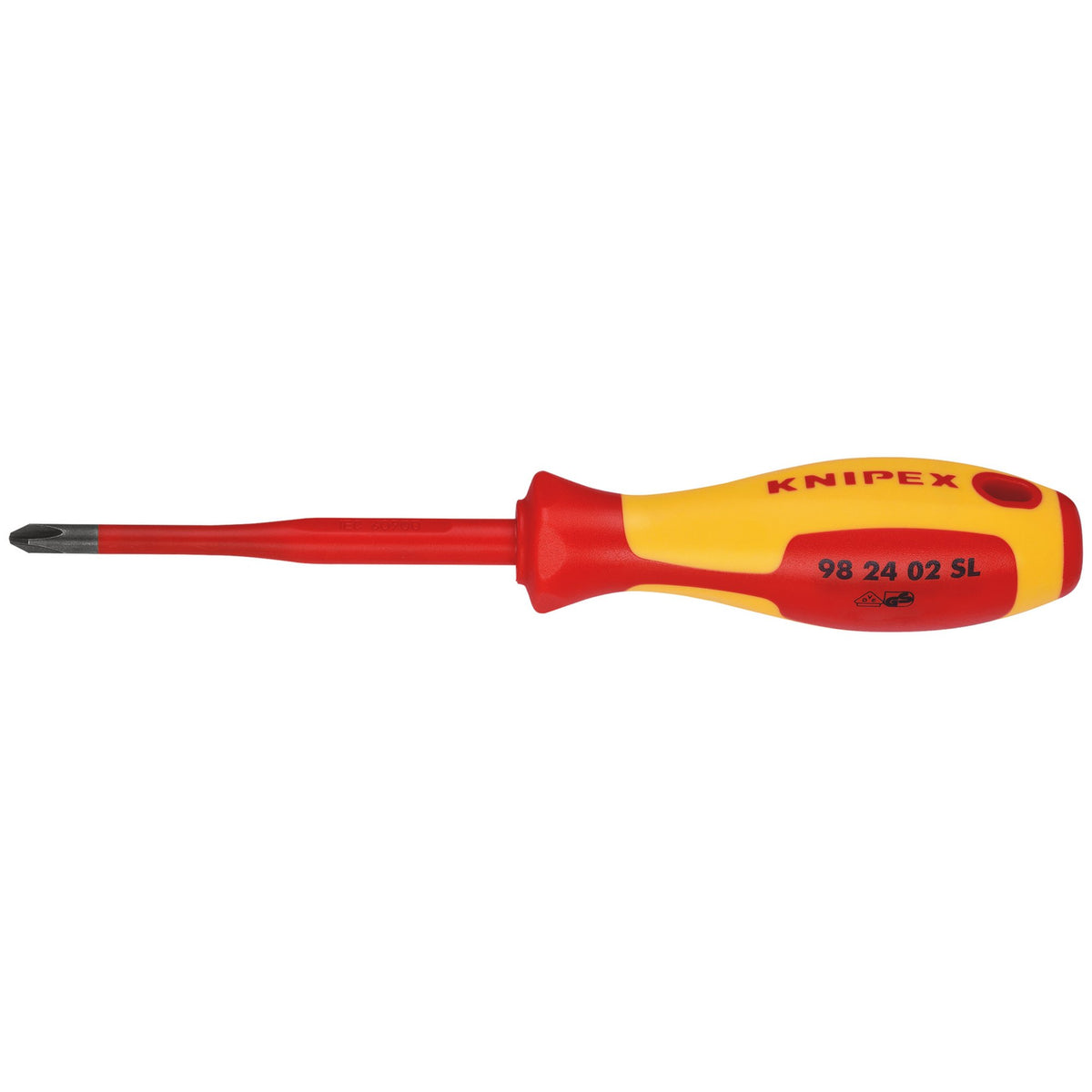 KNIPEX 98 24 02 SL VDE Insulated Phillips Screwdriver PH2 x 100mm - Slim: No.98 24 02 SL