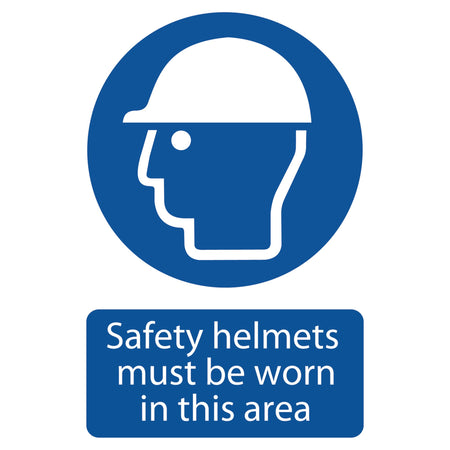 DRAPER 'Safety Helmet Must Be Worn' Mandatory Sign: Model No.SS48
