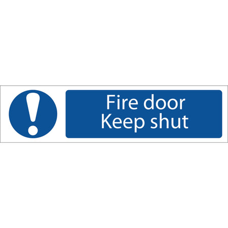 DRAPER 'Fire Door Keep Shut' Mandatory Warning Sign: Model No.SS61