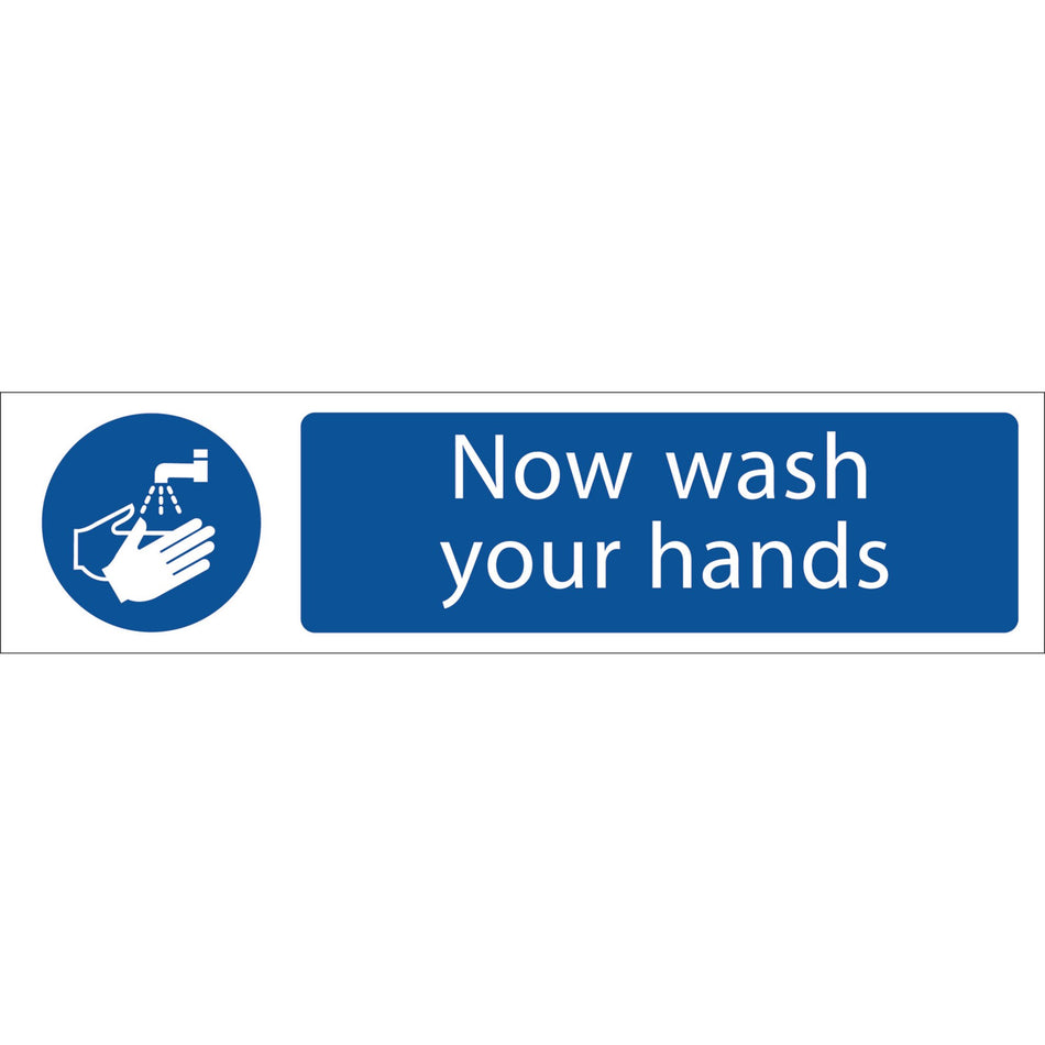 DRAPER 'Wash Your Hands' Mandatory Sign: Model No.SS62