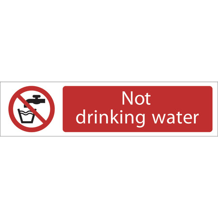 DRAPER 'Not Drinking Water' Prohibition Sign: Model No.SS65