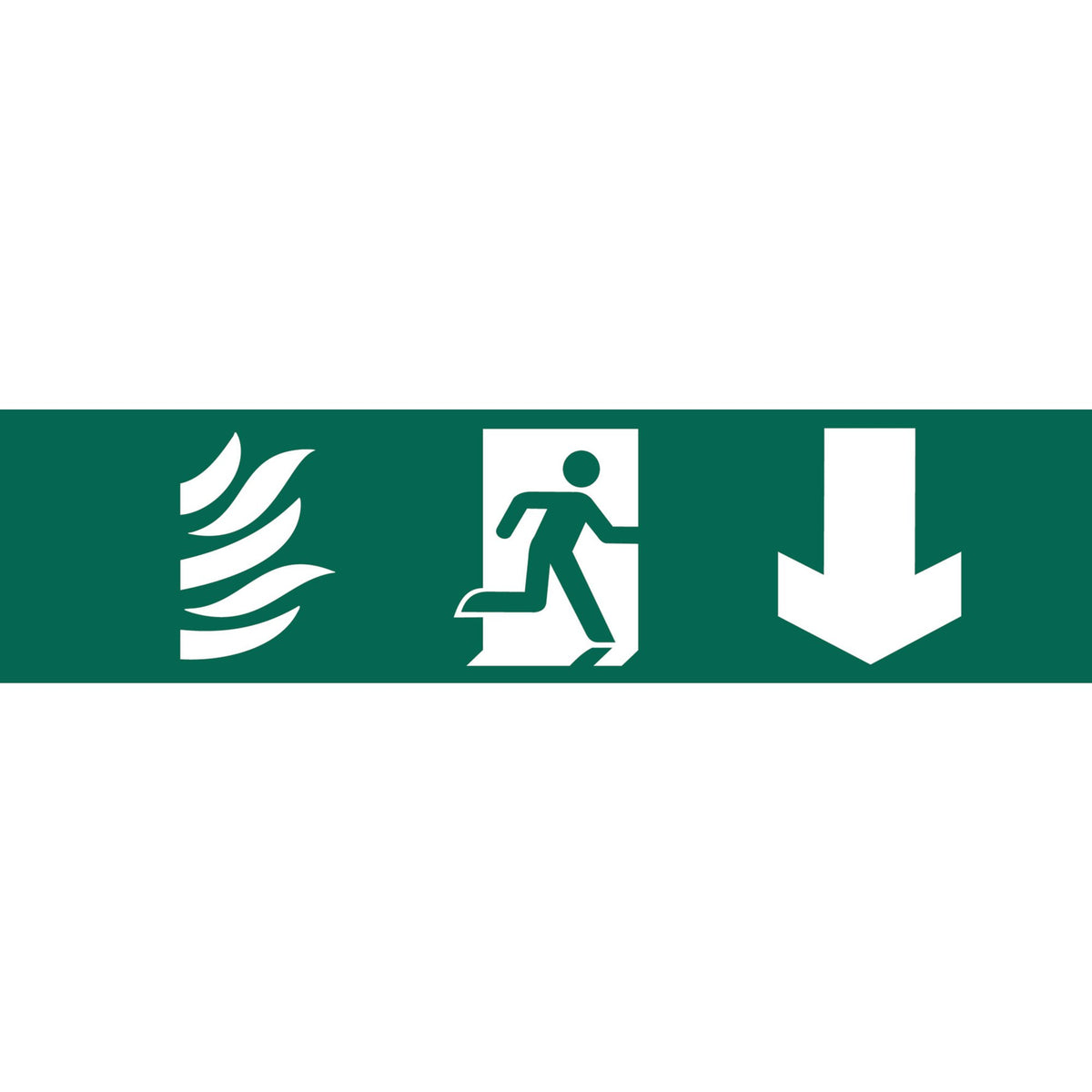 DRAPER 'Running Man Arrow Down' Safety Sign: Model No.SS70