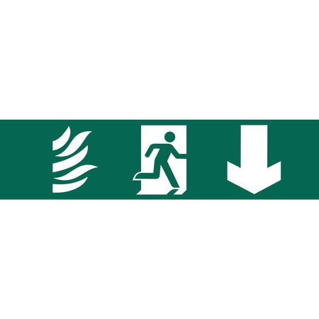 DRAPER 'Running Man Arrow Down' Safety Sign: Model No.SS70