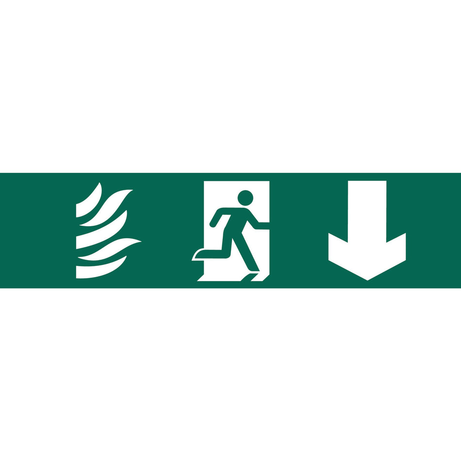 DRAPER 'Running Man Arrow Down' Safety Sign: Model No.SS70