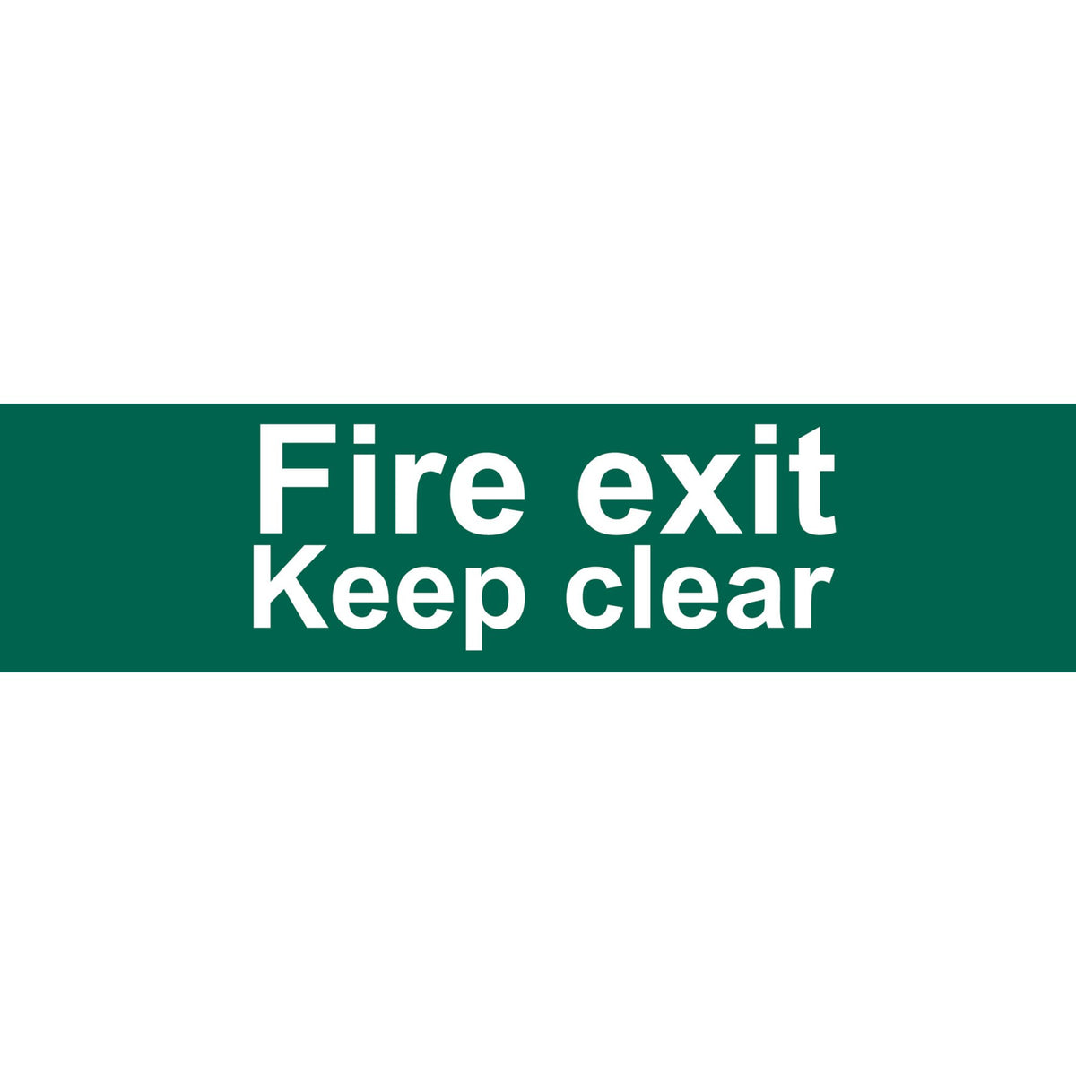 DRAPER 'Fire Exit Keep Clear' Safety Sign: Model No.SS72