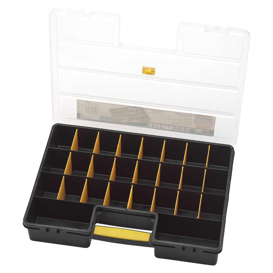 DRAPER 5 to 26 Compartment Plastic Organiser: Model No.QC26