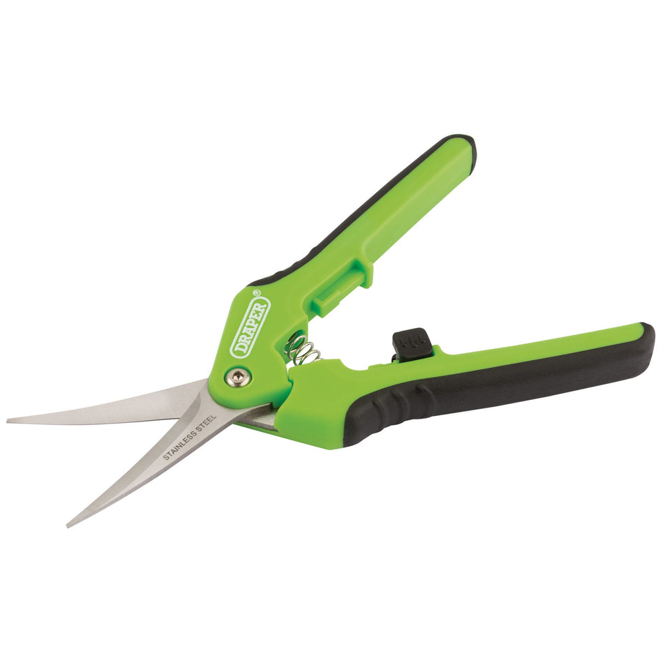 DRAPER 165mm Soft Grip Precision Curved Pruning Secateur: Model No.G813