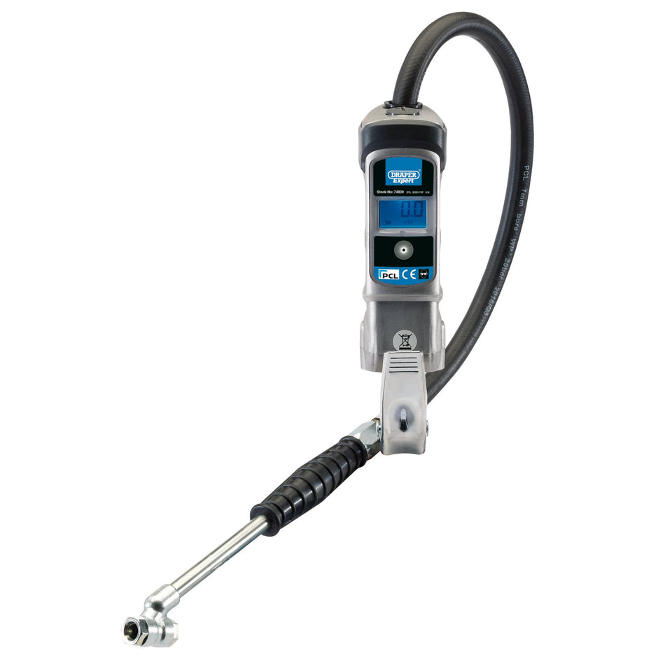 Digital Gauge Air Line Inflator With Twin Connectors: Model No. DAC403