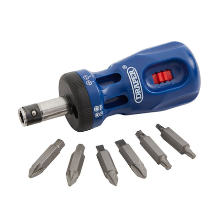 Chubby Ratcheting Screwdriver and Bit Set (7 Piece): Model No. DISP/CRS24