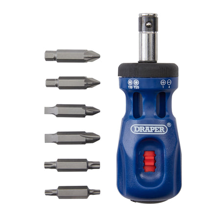 Chubby Ratcheting Screwdriver and Bit Set (7 Piece): Model No. DISP/CRS24