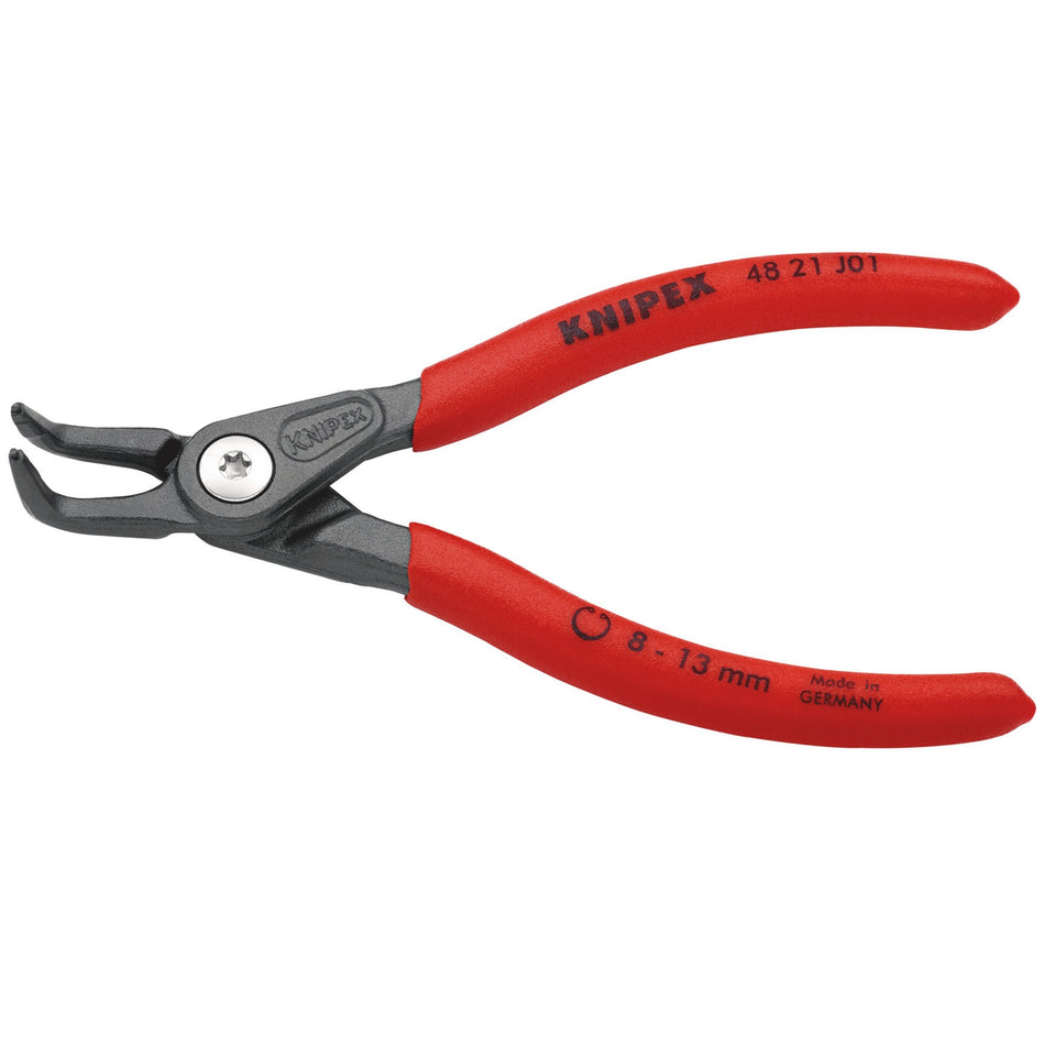 Knipex 130mm 90&deg; Internal Straight Tip Circlip Pliers 8 - 13mm Capacity : Model No.48 21 J01