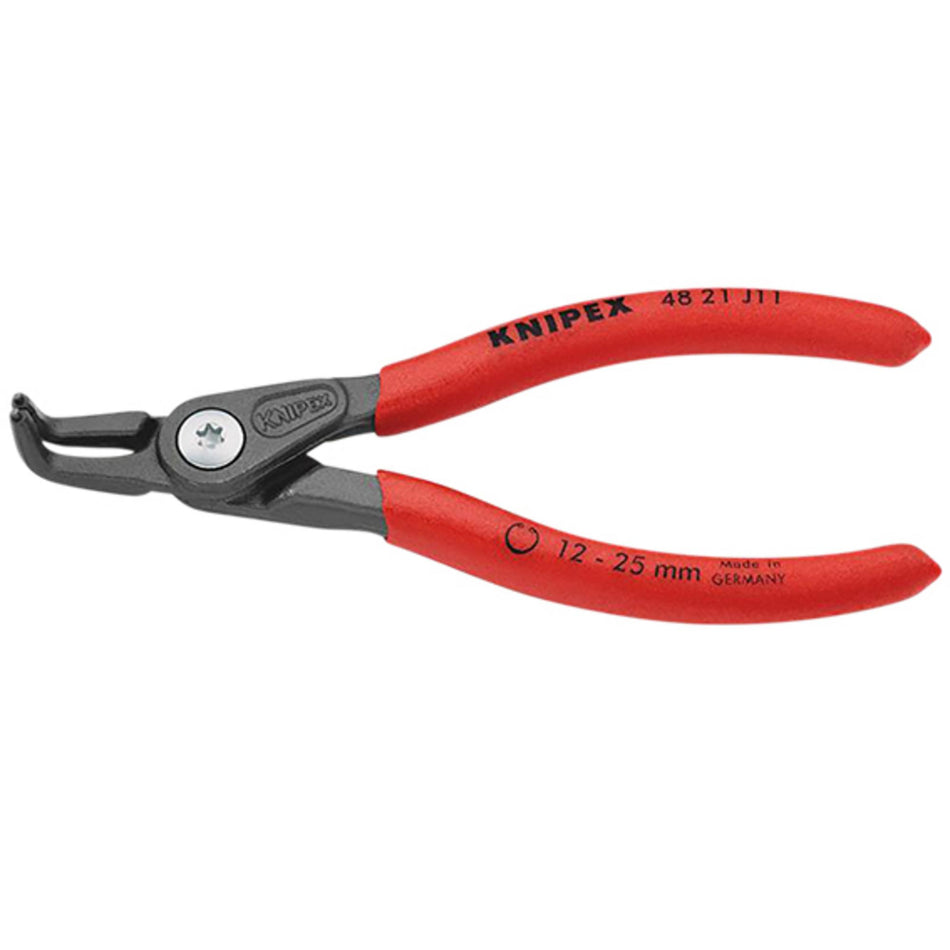 Knipex 130mm 90&deg; Internal Straight Tip Circlip Pliers 12 - 25mm Capacity : Model No.48 21 J11