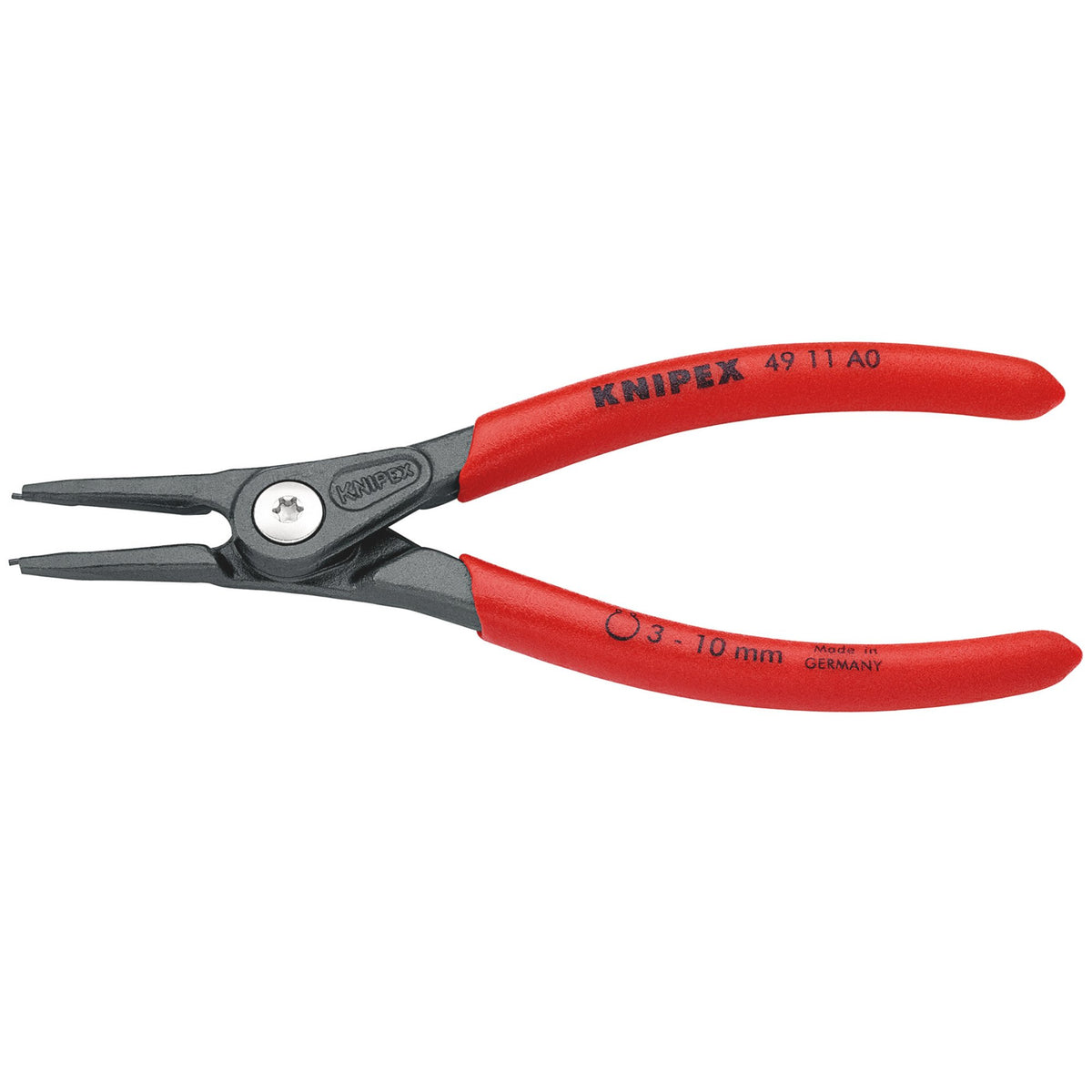 Knipex 140mm External Straight Tip Circlip Pliers 3 - 10mm Capacity : Model No.49 11 A0