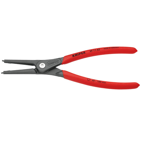 Knipex 225mm External Straight Tip Circlip Pliers 40 - 100mm Capacity : Model No.49 11 A3