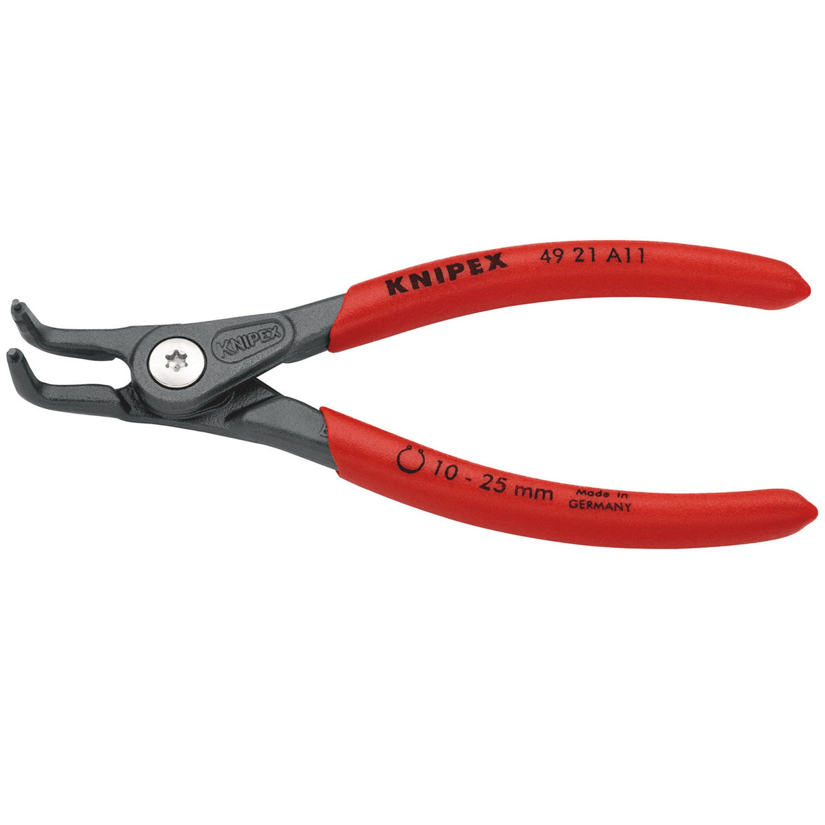Knipex 130mm 90&deg; External Straight Tip Circlip Pliers 10 - 25mm Capacity : Model No.49 21 A11