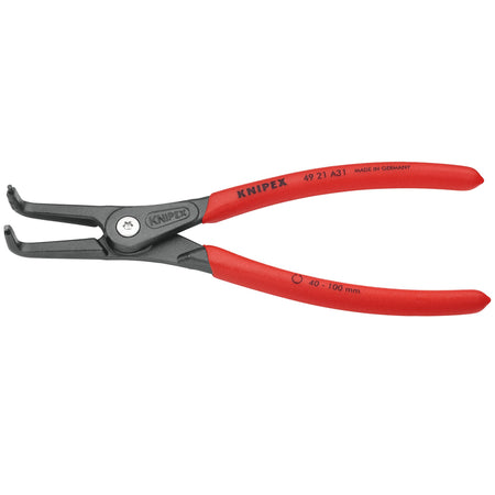 Knipex 210mm 90&deg; External Straight Tip Circlip Pliers 40 - 100mm Capacity : Model No.49 21 A31