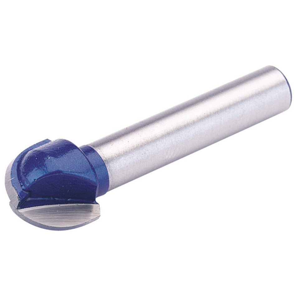 DRAPER 1/4in. Core Box 12.7 x 6.35mm Radius TCT Router Bit: Model No.RB16