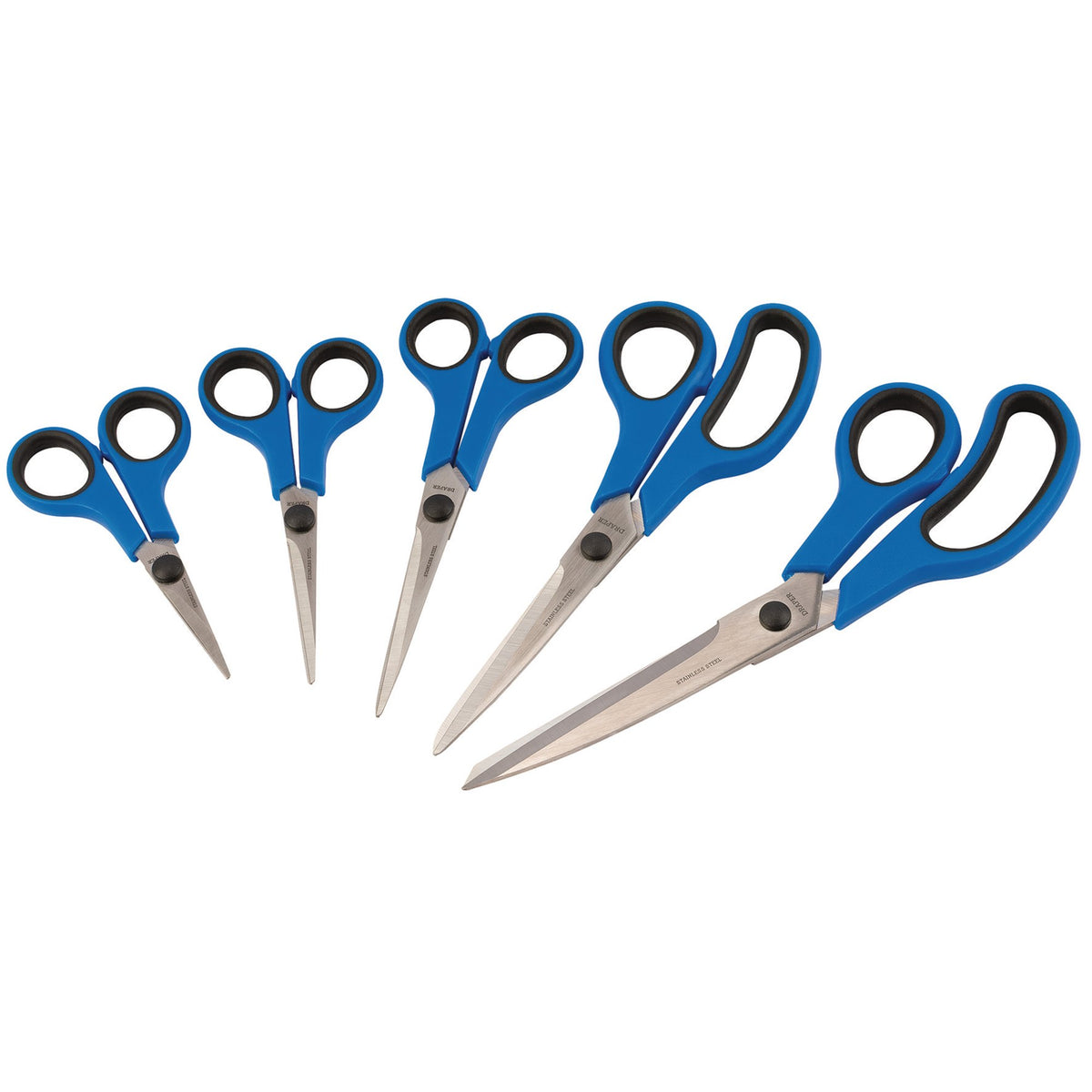 DRAPER 5 Piece Soft Grip Household Scissor Set: Model No.SS5