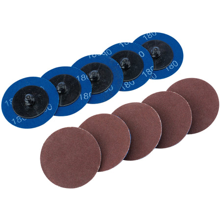 DRAPER Ten 50mm 180 Grit Aluminium Oxide Sanding Discs : Model No.SD2AB