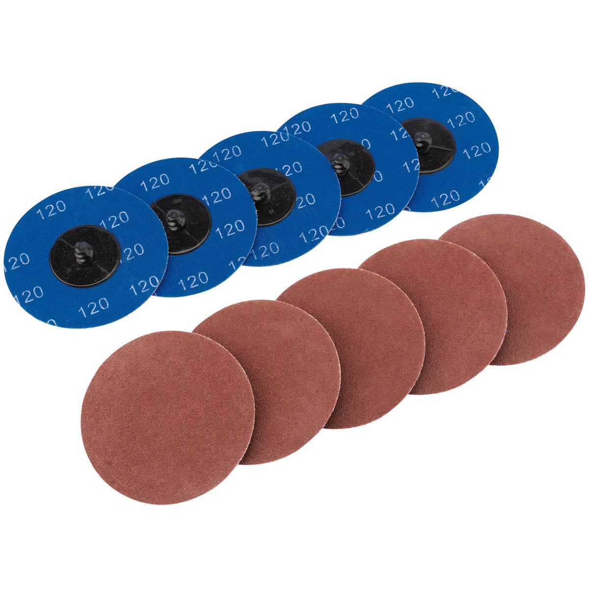 DRAPER Ten 75mm 120 Grit Aluminium Oxide Sanding Discs : Model No.SD3AB