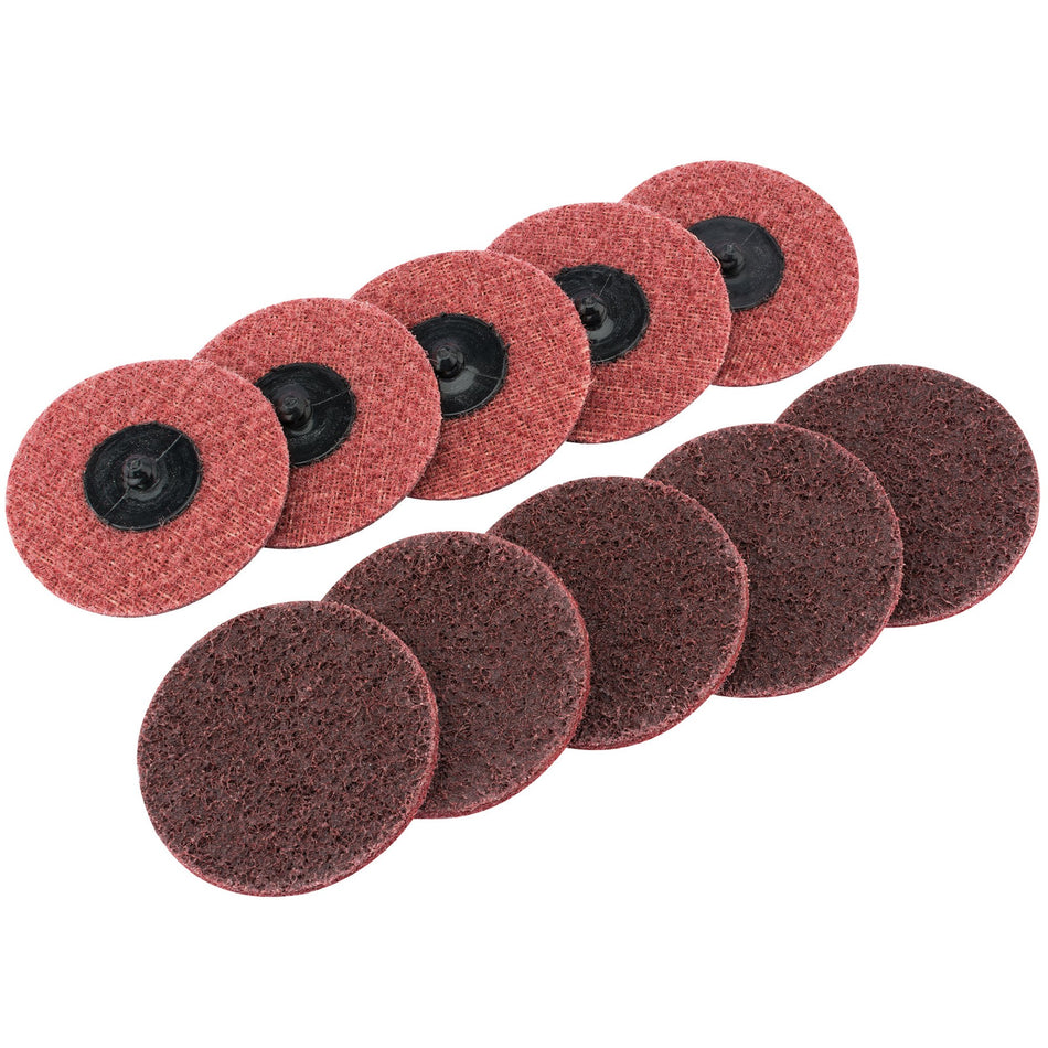 Ten 75mm Polycarbide Abrasive Pads (Medium): Model No. SCP3