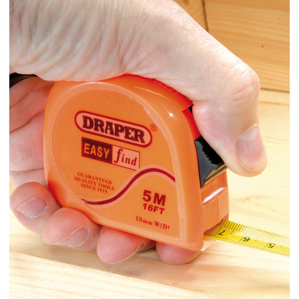 DRAPER 5M/16ft Easy Find Measuring Tape: Model No.EMTC