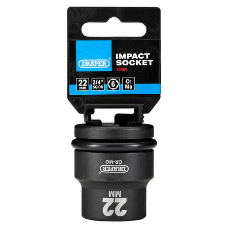 DRAPER Expert 22mm 3/4in. Square Drive Hi-Torq ; 6 Point Impact Socket: Model No.419-MM