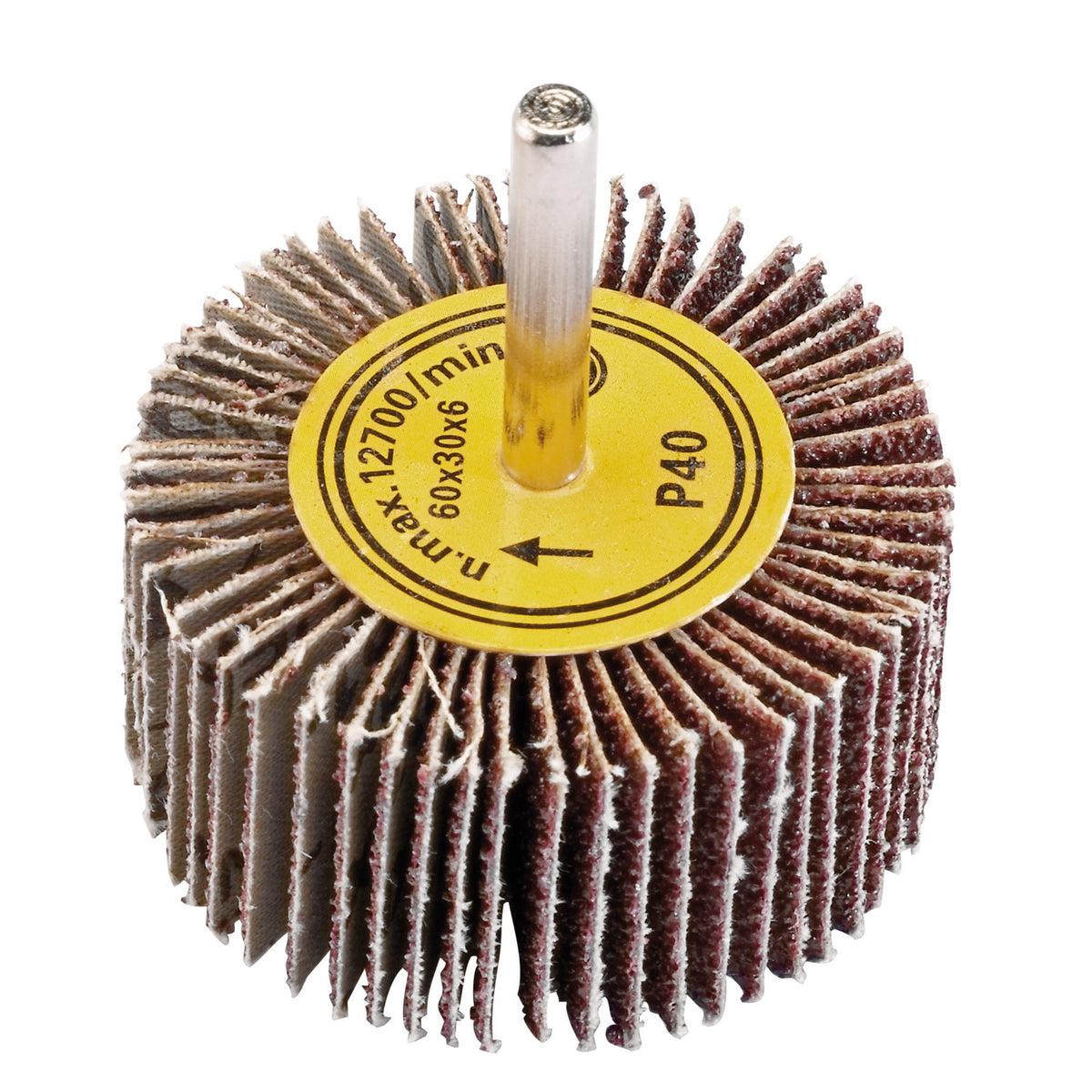 Abrasive Flap Wheel (60mm x 30mm 40 Grit): Model No. PTAFW60