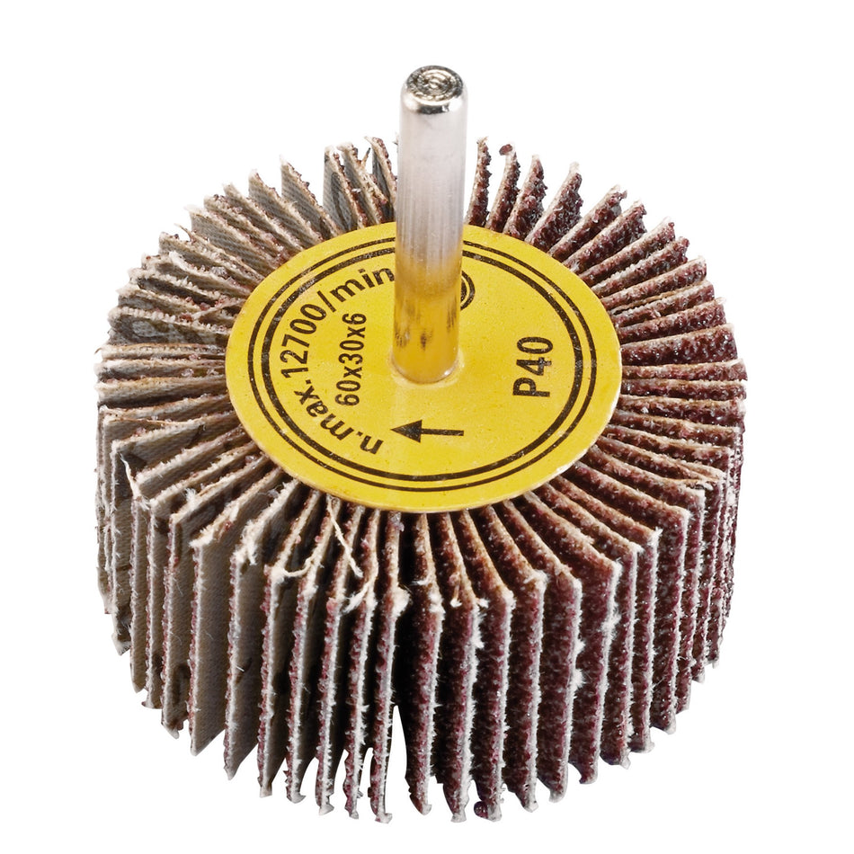 Abrasive Flap Wheel (60mm x 30mm 40 Grit): Model No. PTAFW60
