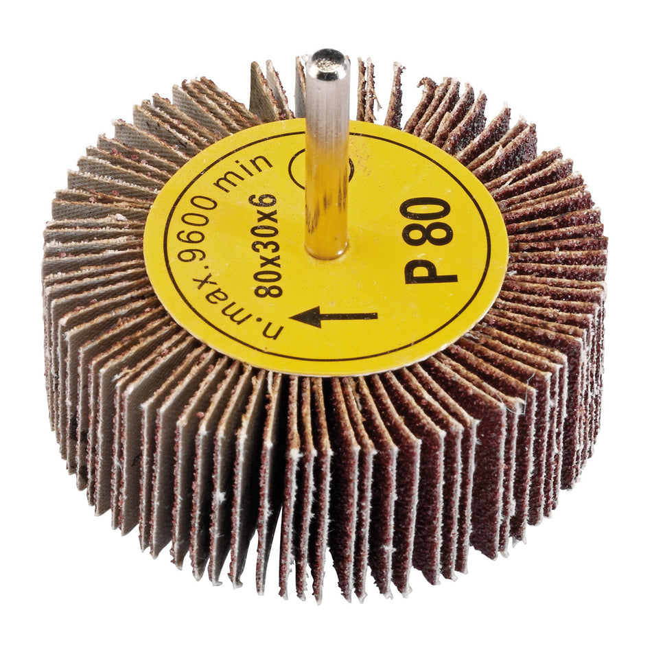 Abrasive Flap Wheel (80mm x 30mm 80 Grit): Model No. PTAFW80