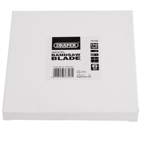 DRAPER Bandsaw Blade 1712mm x 1/4in.X 6 for Model B250A Stock No. 76236: Model No.BB1712