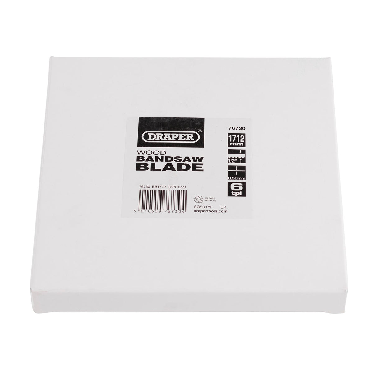DRAPER Bandsaw Blade 1712mm x 1/2in.X 6 for Model B250A Stock No. 76236: Model No.BB1712