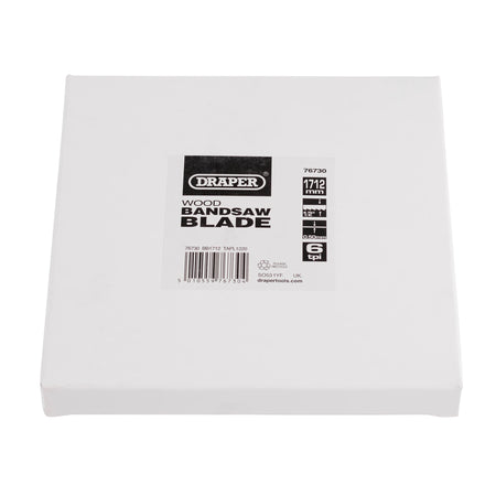 DRAPER Bandsaw Blade 1712mm x 1/2in.X 6 for Model B250A Stock No. 76236: Model No.BB1712