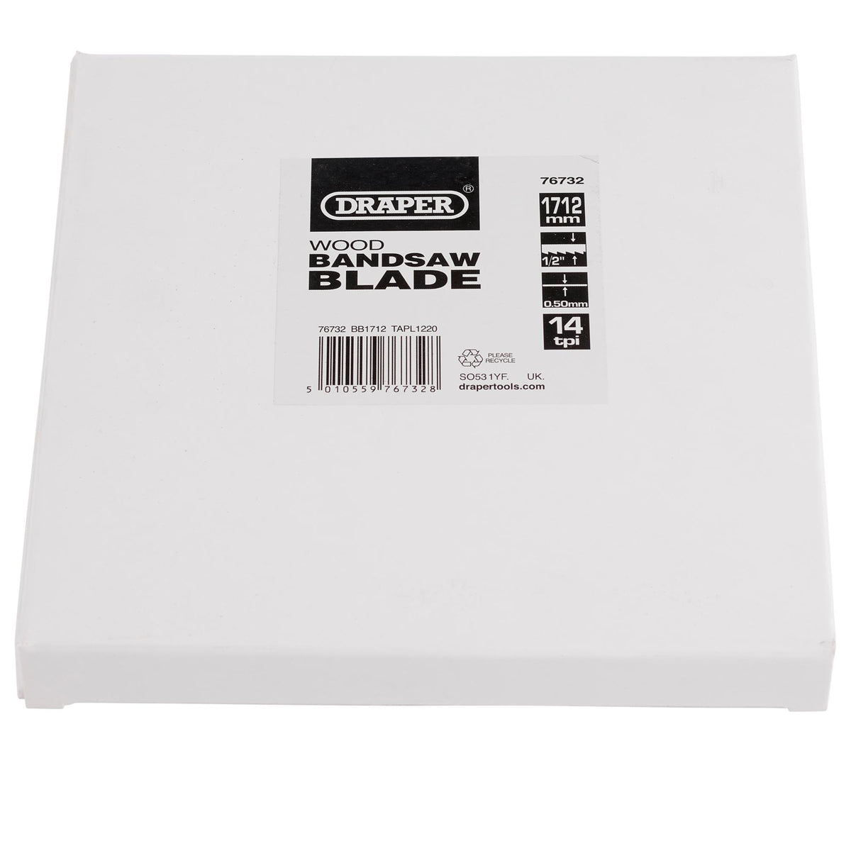 DRAPER Bandsaw Blade 1712mm x 1/2in.X14 for Model B250A Stock No. 76236: Model No.BB1712