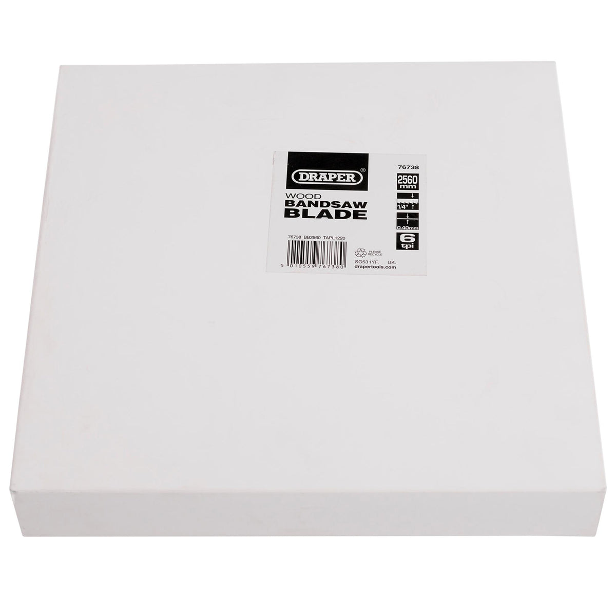 DRAPER Bandsaw Blade 2560mm x 1/4in.X 6 for Model BS350C Stock No. 76238: Model No.BB2560